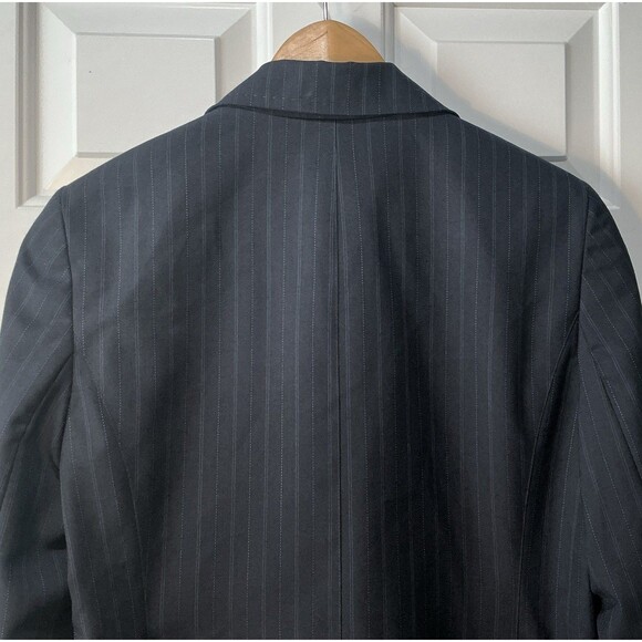 NWT Ann Taylor Black Pinstripe Blazer Classic Fit Lightweight Wool Blend Size 8 - Picture 5 of 6